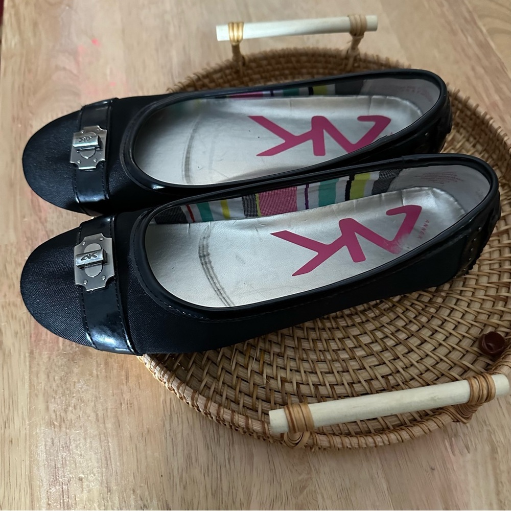 Anne Klein Round Toe Black Size 7.5 Flat
